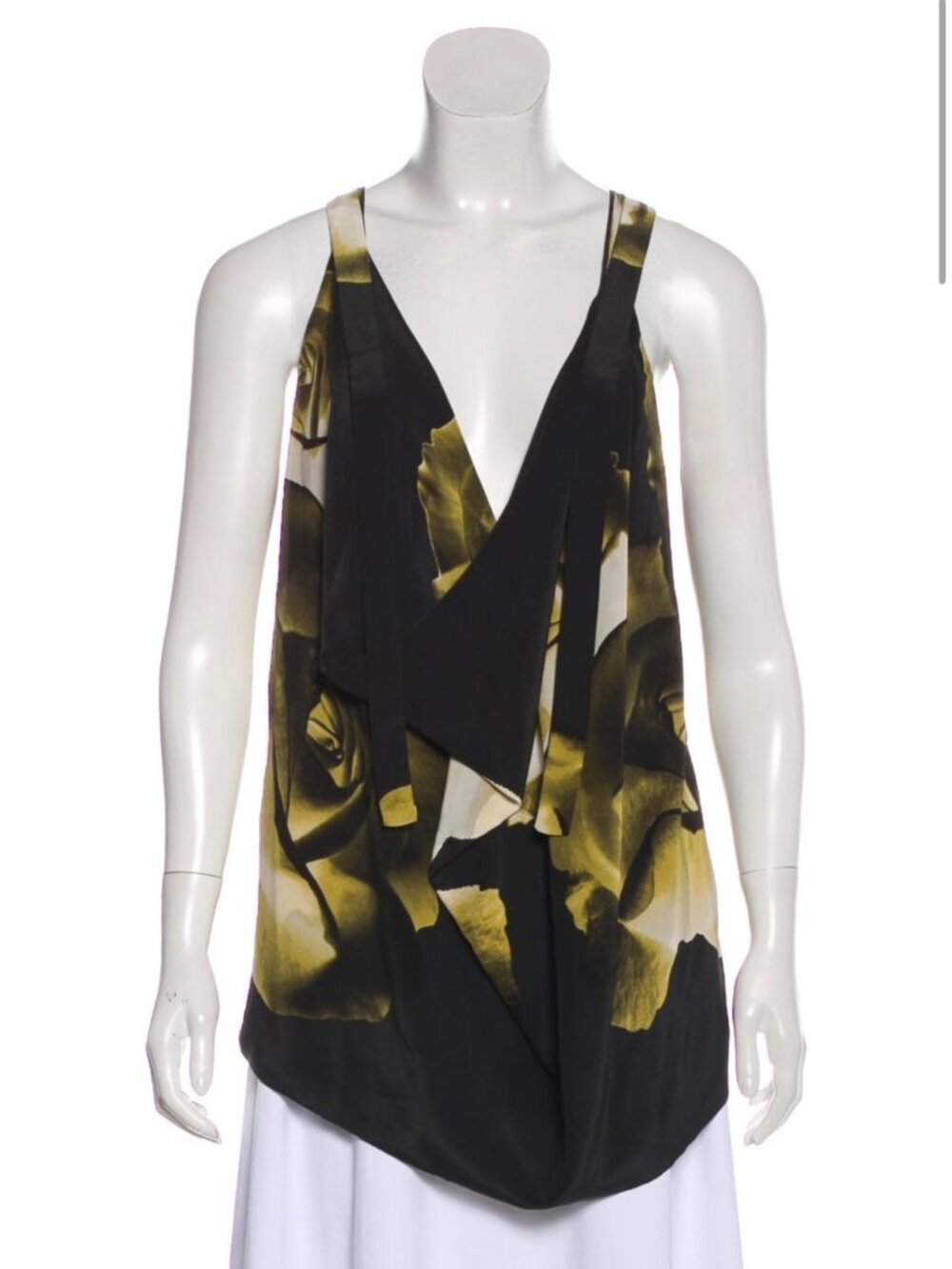 Robert Rodriguez floral print silk top, size M (US 8)